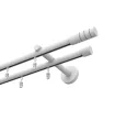 Aluminium-Profil-Gardinenstange zweiläufig Elegant weiß Techno