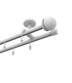 Aluminium-Profil-Vorhangdeckenleiste zweiläufig Elegant weiß Todi Max