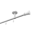 Aluminium-Profil-Vorhangdeckenleiste einläufig Elegant weiß Capri
