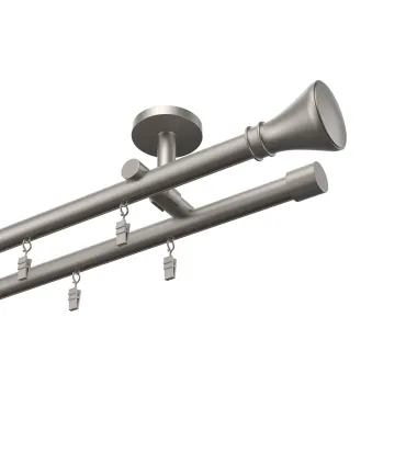 Štýlové hliníkové koľajnice jednoduchá Elegant Čierna Techno