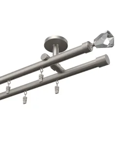 Štýlové hliníkové koľajnice jednoduchá Elegant Čierna Techno