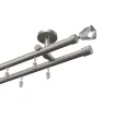 Profilierte Aluminium-Vorhangschiene Deckenmontage doppelt Elegant Satin Kristallkegel