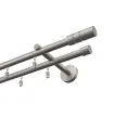 Aluminium-Profil-Gardinenstange zweiläufig Elegant Satin Zylinder