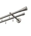 Aluminium-Profil-Gardinenstange zweiläufig Elegant Satin Rimini
