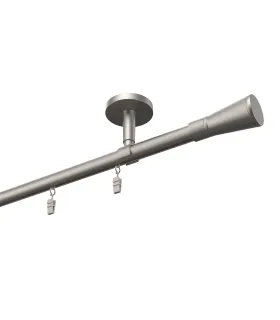 Štýlové hliníkové koľajnice jednoduchá Elegant Čierna Techno