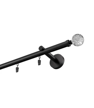 Štýlové hliníkové koľajnice jednoduchá Elegant Čierna Techno