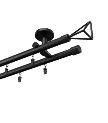 Štýlové hliníkové koľajnice jednoduchá Elegant Čierna Techno