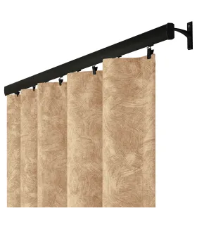 Záves na riasiacej páske 140cmx250 cm farba Olivovo Sivá