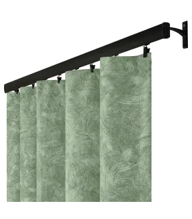 Záves na riasiacej páske 140cmx250 cm farba Olivovo Sivá