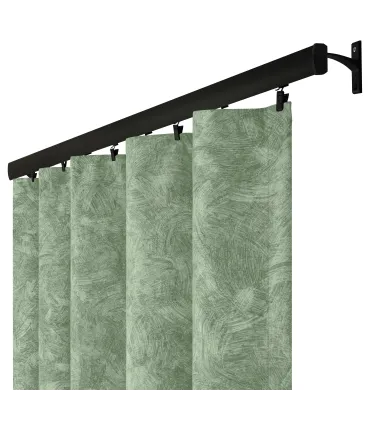 Záves na riasiacej páske 140cmx250 cm farba Olivovo Sivá