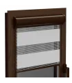 Doppelrollo (Tag/Nacht-Rollo) in brauner Aluminiumkassette, Elite Serie, skandinavisch weiß