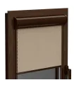 Thermo-Rollo (wärmedämmend) in Aluminiumkassette in Dunkelbraun, Elite plus Serie Grau