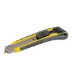 Cuttermesser MASTERTOOL AUTO 18 mm, Metallführung, Tastenklemme, TPR-Beschichtung, 3 Klingen 17-0183