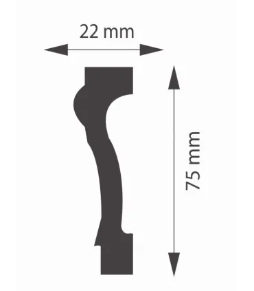 Dekoratívna lišta na stenu 2m