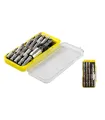 Schrauberbits MASTERTOOL 25 mm 1/4" CRV mit Halter Set 15 Stück 40-0382
