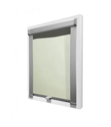 Roleta termoizolačna na strešné okno VELUX v hliníkovej kazete Krémová