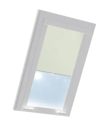 Roleta termoizolačna na strešné okno VELUX v hliníkovej kazete Krémová
