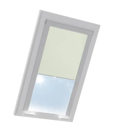 Roleta termoizolačna na strešné okno VELUX v hliníkovej kazete Krémová