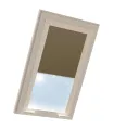 Thermo-Rollo für VELUX-Dachfenster in Aluminiumkassette Braun