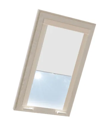 Roleta termoizolačna na strešné okno VELUX v hliníkovej kazete Krémová