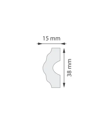 Dekoratívna lišta na stenu 2m