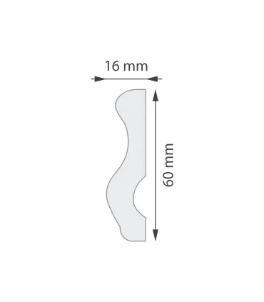 Dekoratívna lišta na stenu 2m