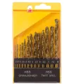 Bohrer-Set MASTERTOOL für Metall 13-teilig HSS TiN 2 - 8 mm Kunststoffbox TITAN 11-0413