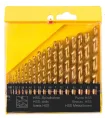 Bohrer-Set MASTERTOOL für Metall 19-teilig HSS TiN 1 - 10 mm Kunststoffbox Titan 11-0219