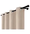 Velúrovorhang mit Ringgleitern, Farbe Beige