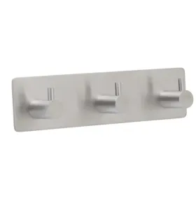 Trojitý samolepiaci vešiak Inox N011