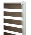 Doppelrollo (Tag/Nacht-Rollo) Delux Plus Serie Mocha Wood DN23