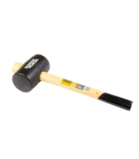 Kladivo gumené MASTERTOOL 55 mm 340 g drevená násada čierna 02-0301