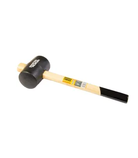 Gummikopfhammer MASTERTOOL 60 mm 450 g Holzstiel schwarz 02-0302