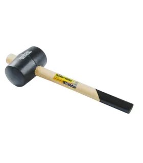 Kladivo gumené MASTERTOOL 75 mm 680 g drevená násada čierna 02-0303