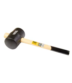 Gummikopfhammer MASTERTOOL 80 mm 900 g Holzstiel schwarz 02-0304
