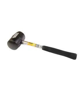 Gummierhammer MASTERTOOL 55 mm 340 g Metallgriff schwarz 02-1301