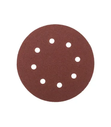 Trockenschleifscheibe mit Klettverschluss MASTERTOOL 180 mm P60 8-Loch 5 Stück 08-1806-H