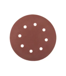 Trockenschleifscheibe mit Klettverschluss MASTERTOOL 180 mm P80 8-Loch 5 Stück 08-1808-H