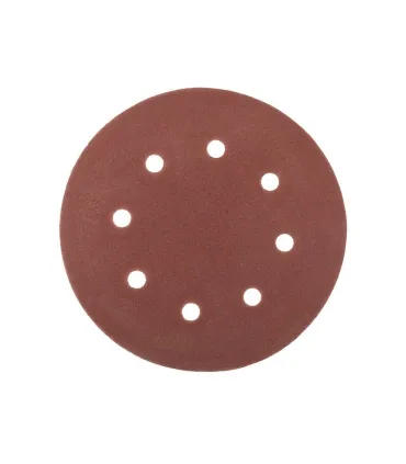 Trockenschleifscheibe mit Klettverschluss MASTERTOOL 180 mm P80 8-Loch 5 Stück 08-1808-H