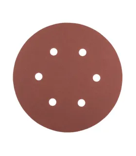 Trocken Schleifscheibe mit Klettverschluss MASTERTOOL 225 mm P120 6 Löcher 5 Stück 08-2012-H