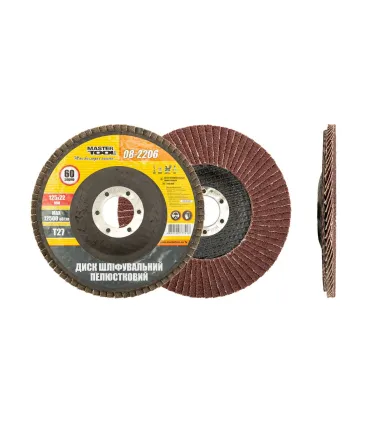 MASTERTOOL T27 P60 125*22 mm 08-2206 Schleifscheibe Lamellenscheibe