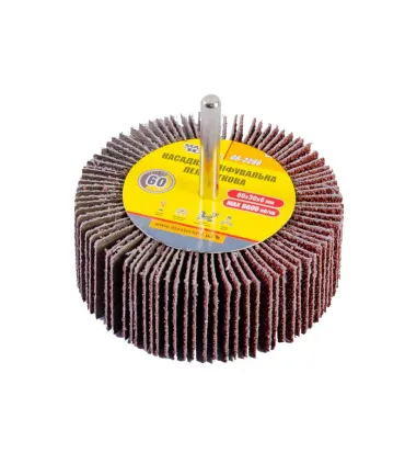Fächerschleifer MASTERTOOL 80*30 mm P60 mit 6-mm-Schaft 08-2286