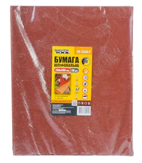 Papier brúsny vodeodolný MASTERTOOL 230*280 mm P80 20 ks 08-2608-Р