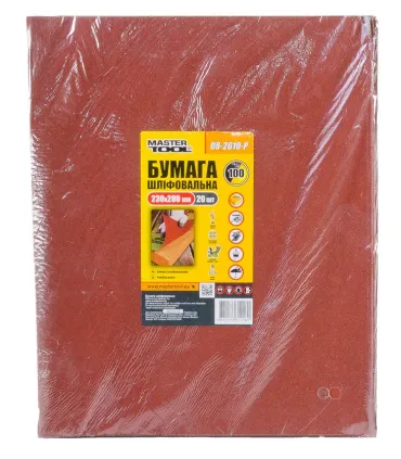 wasserfestes Schleifpapier MASTERTOOL 230*280 mm P100 20 Stück 08-2610-Р
