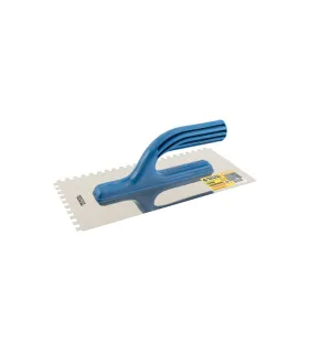 Hladidlo nerezové MASTERTOOL 125*270 mm zub 6x6 mm plastová rukoväť 08-2826