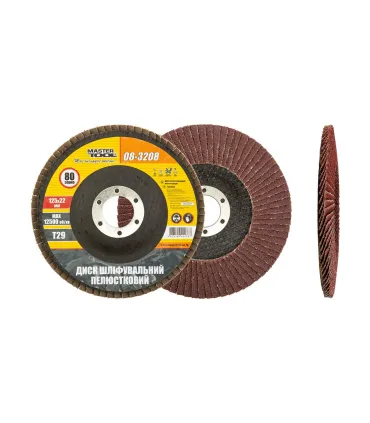Fächerschleifscheibe MASTERTOOL T29 P80 125*22 mm 08-3208