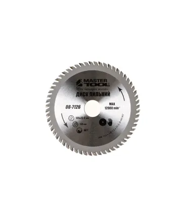 Sägeblatt für Holz mit Wolframkarbid-Zähnen 125*22,2*60T 08-7126