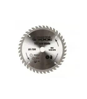Holz-Trennscheibe MASTERTOOL Wolframkarbid Zähne 185*20*40Т, Adapter 20-16 08-7194