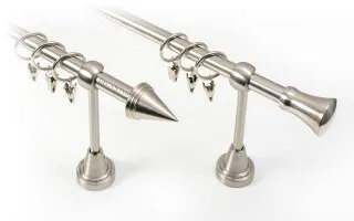 Gardinenstangen einfach Ø19 mm Edelstahl-Effekt