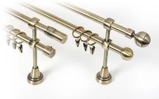 Gardinenstangen doppelt Ø19 mm antik